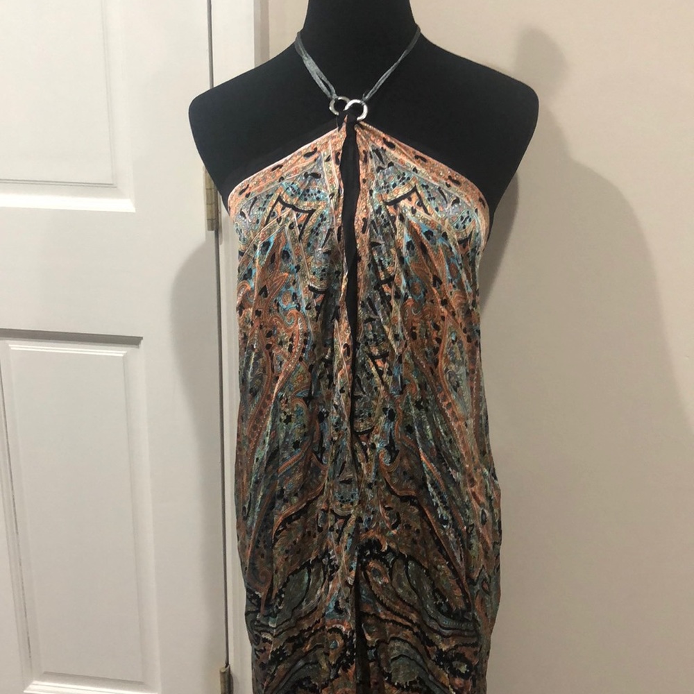 Multi ways parsley satin dress